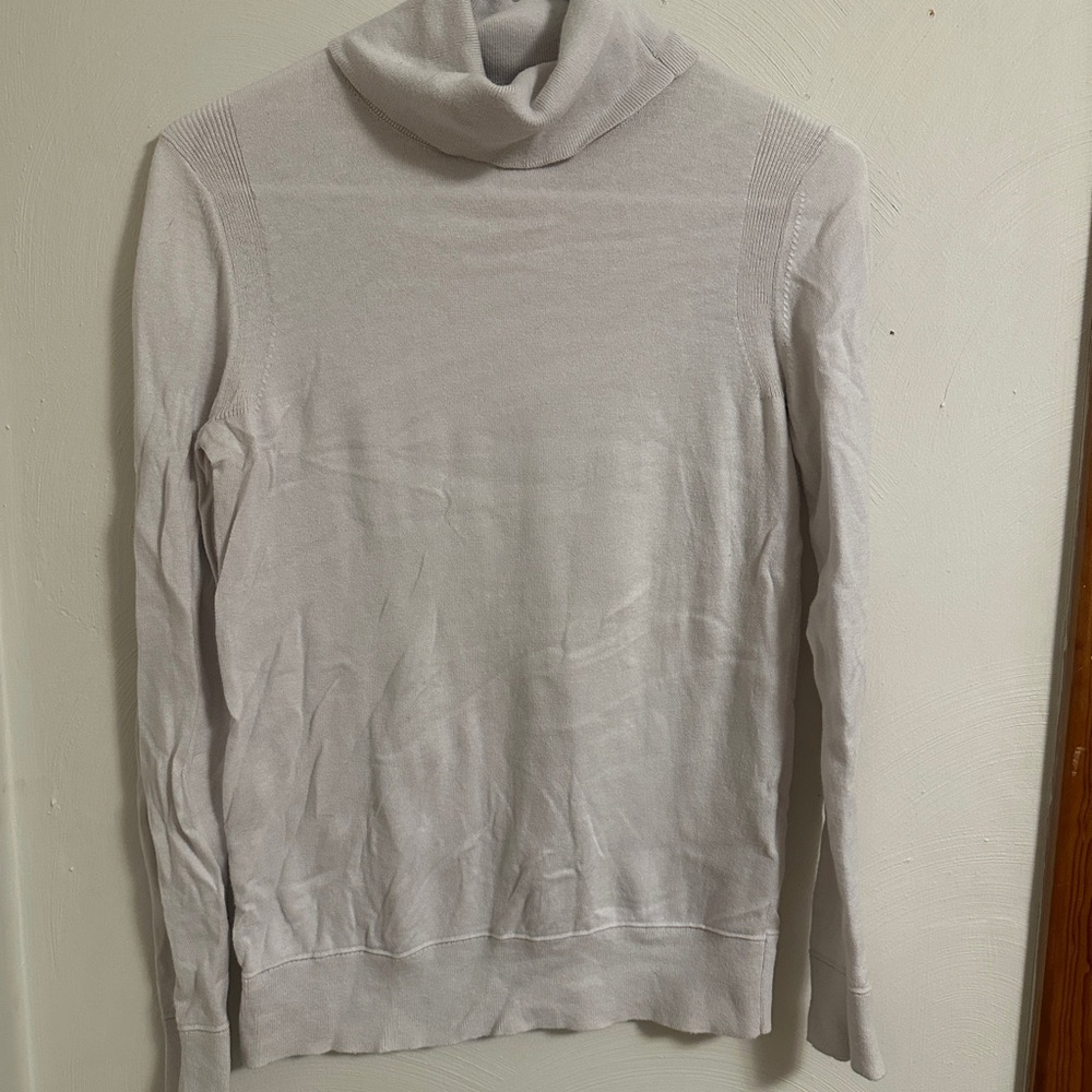 Banana Republic Beige Pima Cotton Cashmere Turtleneck Sweater Size Extra Small
